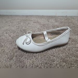White Ballet Flats with Bow